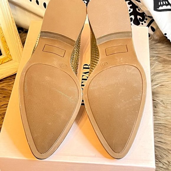 JustFab Shoes Gold Loafers Just Jab Poshmark